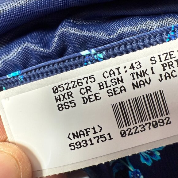 Lands' End Women's 14-18W LONG Blouson Tankini Chlorine Resistant Swimsuit Top D - Picture 7 of 12